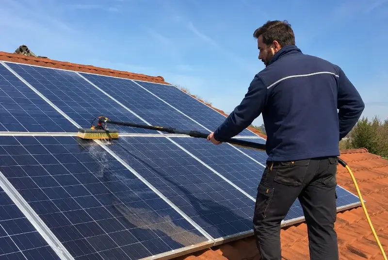 Nettoyage et entretien de panneaux solaires aux Arcs